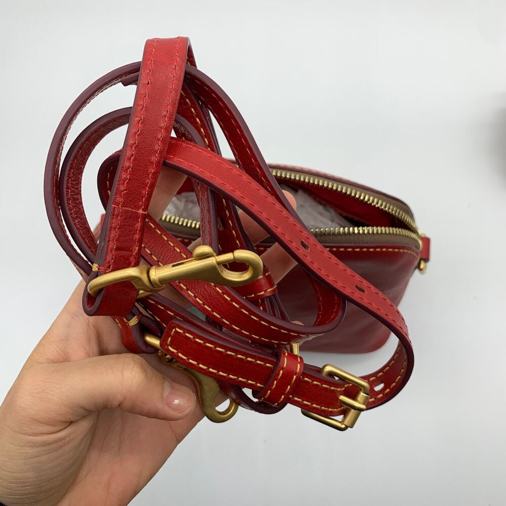 Dooney & Bourke Red Leather Crossbody Bag - Picture 13 of 14